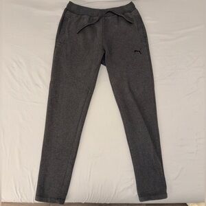 Puma • Dark Gray Embroidered Fleece Sweatpants • Men’s Size M